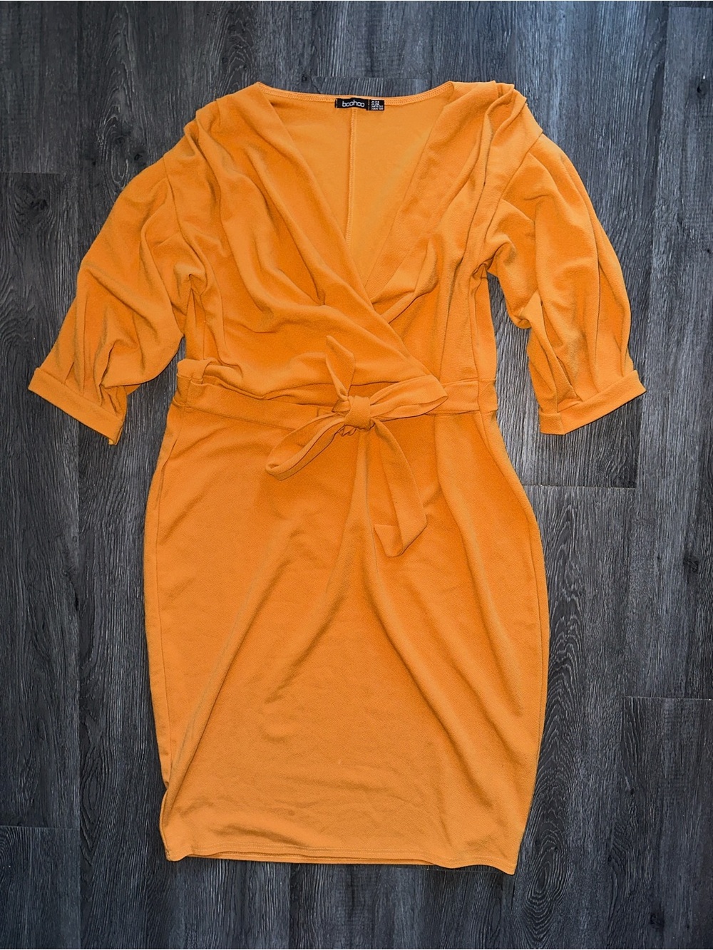 Bright Orange Midi Dress